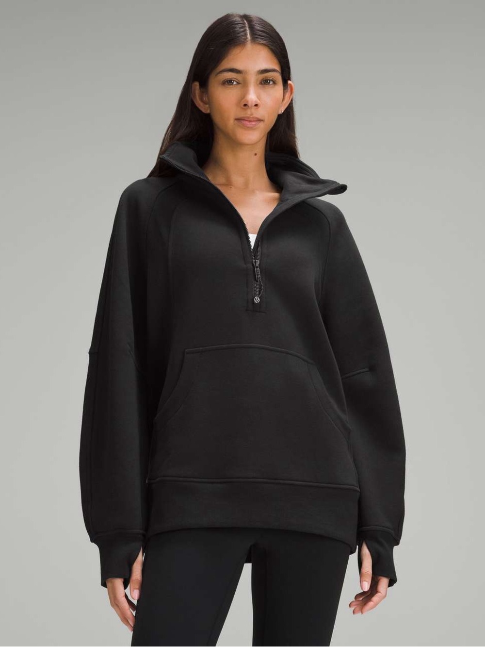 lululemon athletica Black Half-Zip long scuba